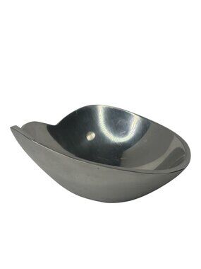 Vintage Towle Pintel Collection Polished Aluminum Small Organic Wave Bowl